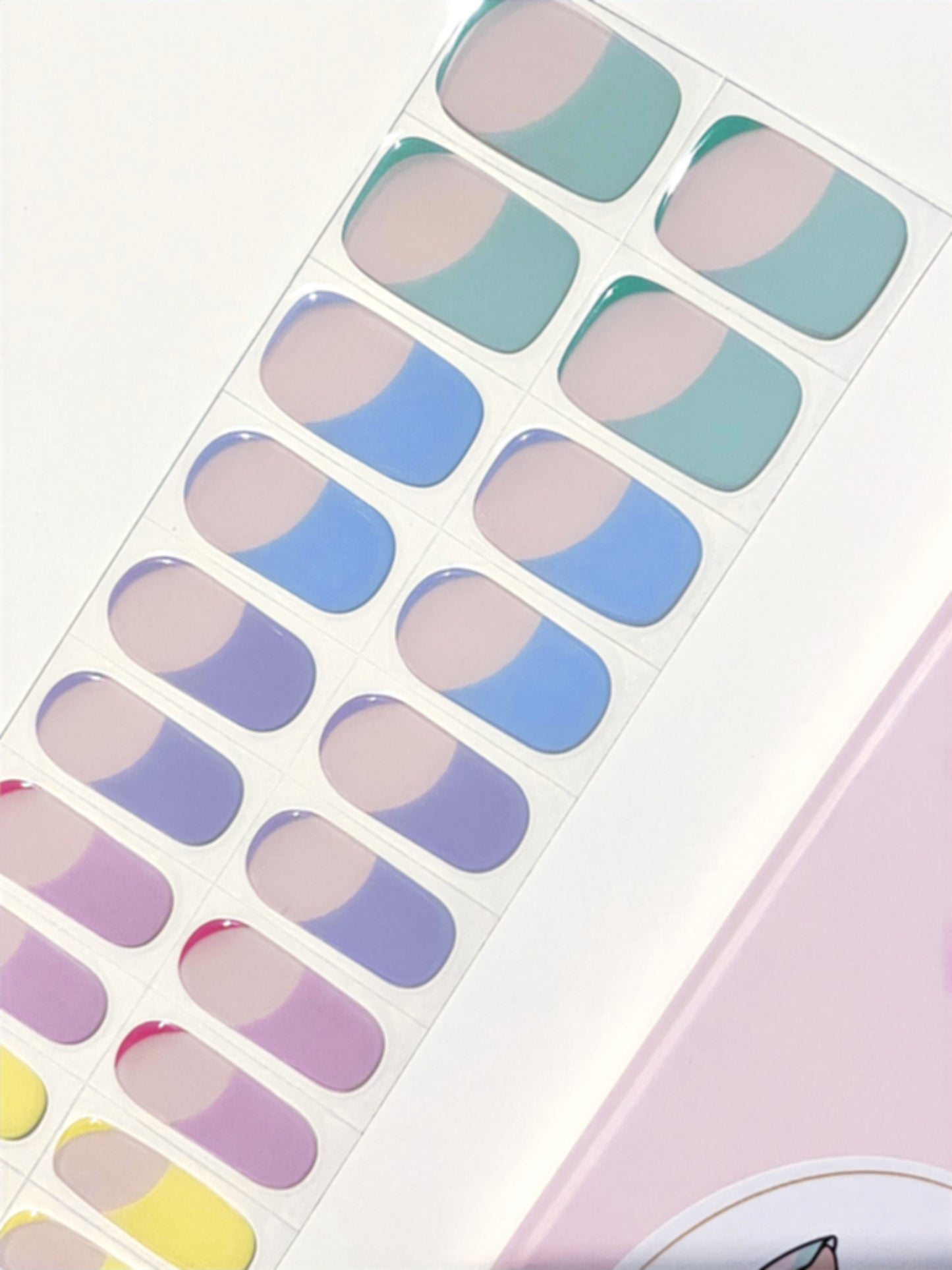 Rainbow Twist Semi-Cured Gel Nail Wraps Kit image 2