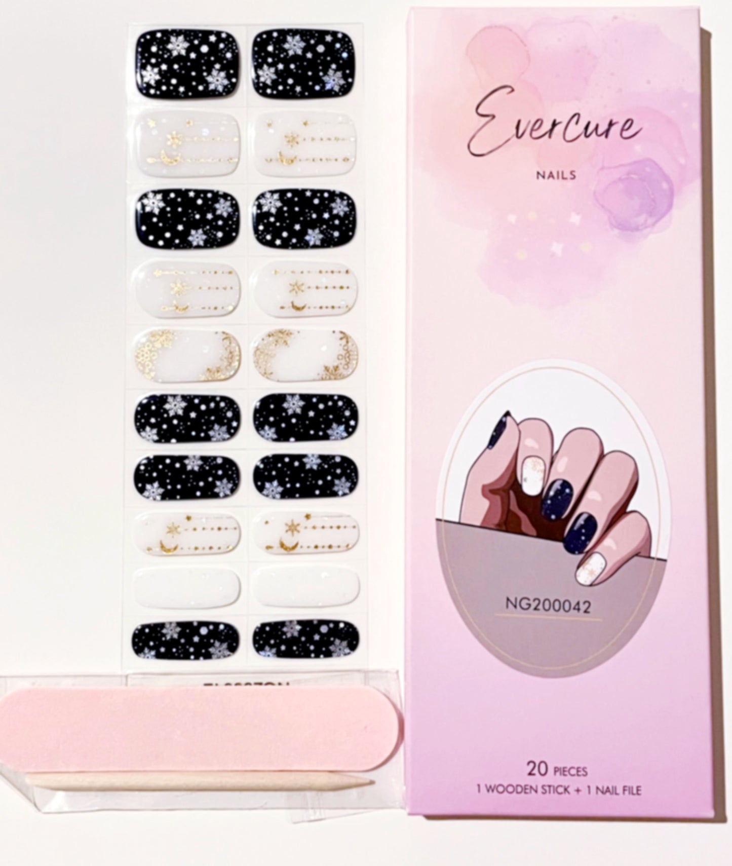 Night Sky Semi-Cured Gel Nail Wraps Kit image 0