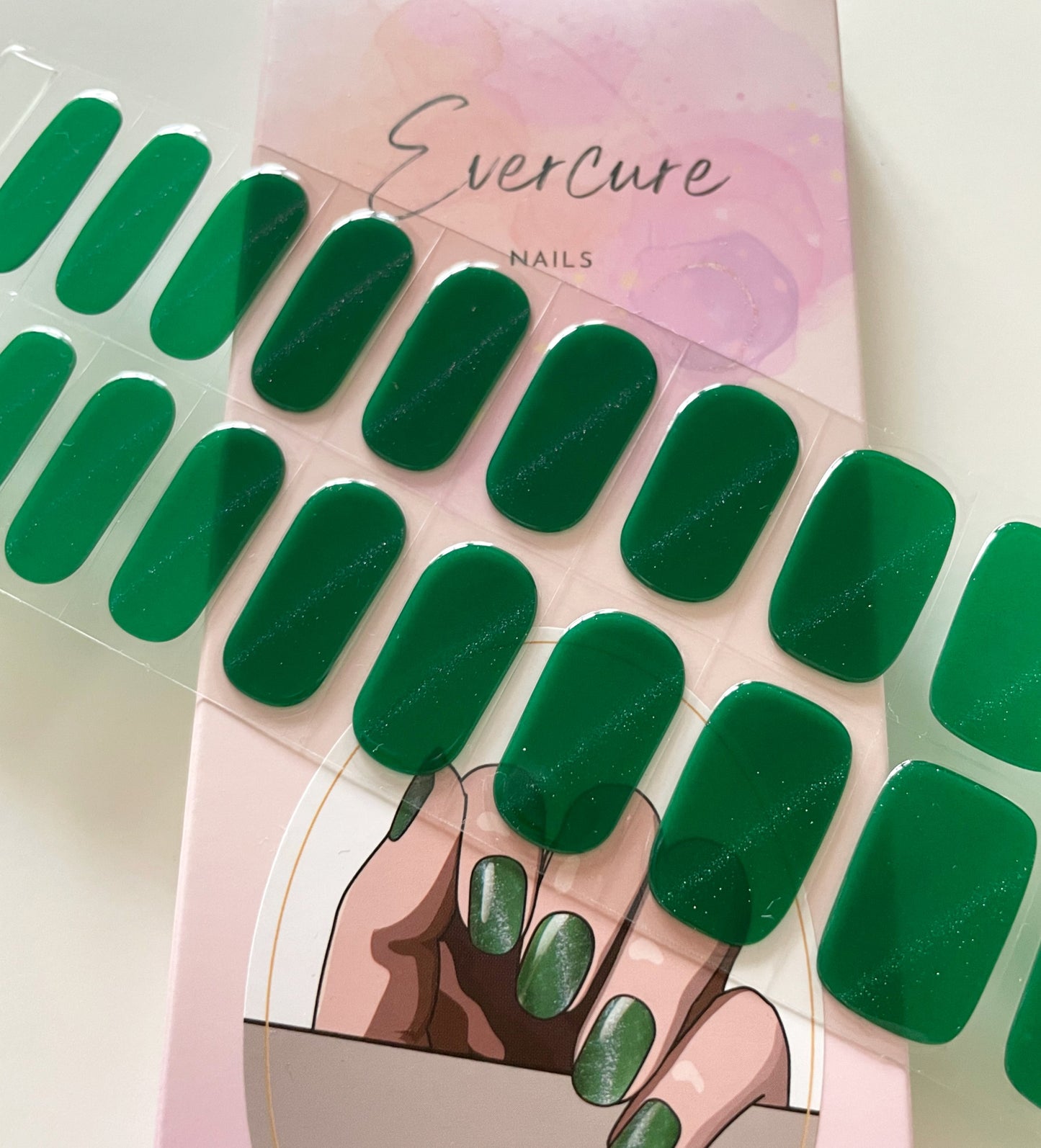 Pine Tree Semi cured Gel Nail Sticker Kit image 2