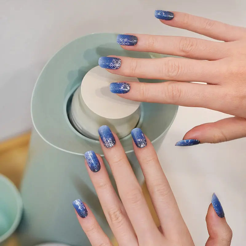 Snowflake Semi-cured Gel Nail Wraps Kit image 1