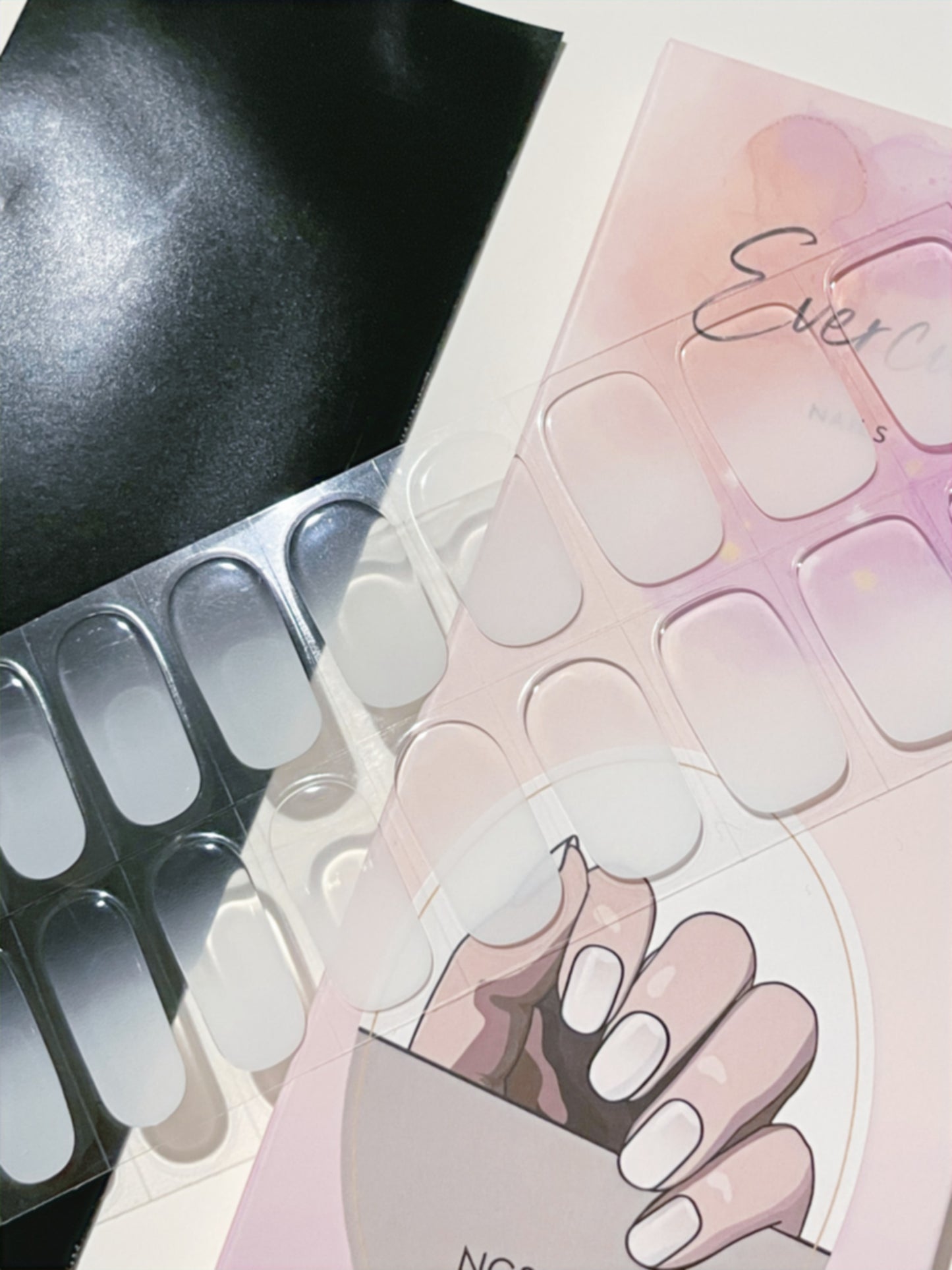 Clean Girl Semi-Cured Gel Nail Wraps Kit image 1