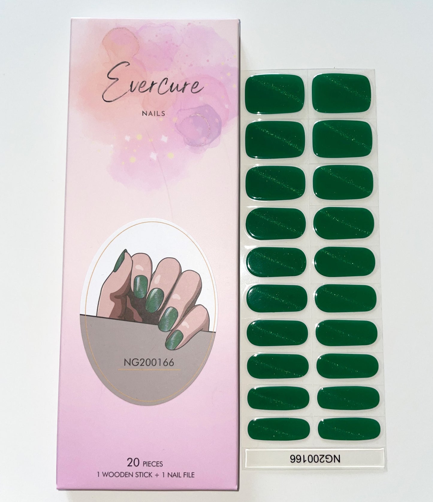 Pine Tree Semi cured Gel Nail Sticker Kit image 1