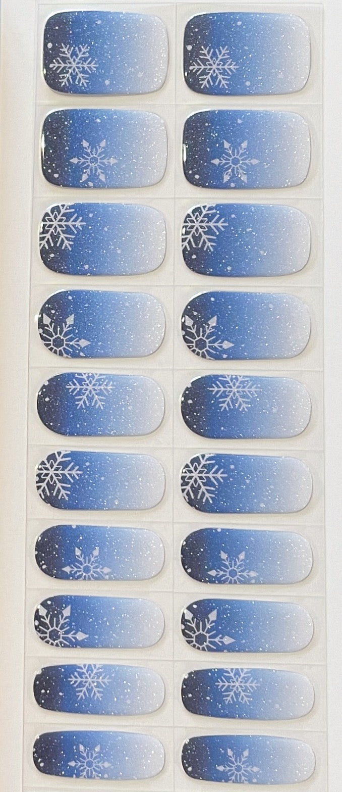 Snowflake Semi-cured Gel Nail Wraps Kit image 2