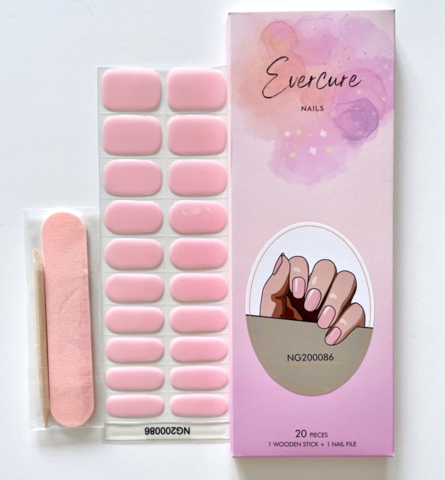 Barbie Doll Semi-Cured Gel Nail Wraps Kit image 1