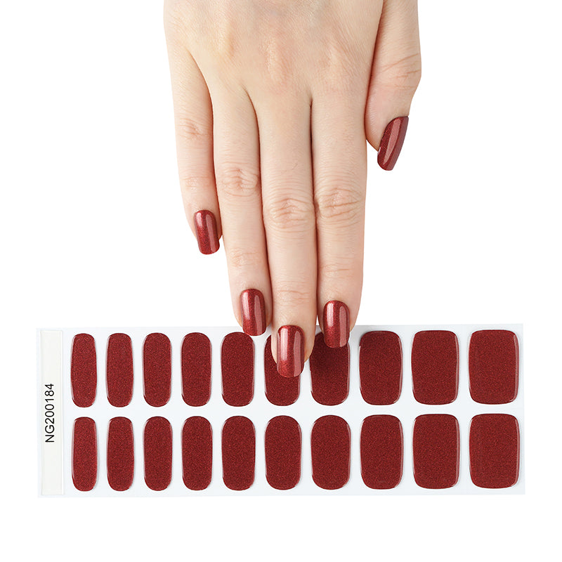 Wrapped in Red Semi-Cured Gel Nail Sticker Kit image 3