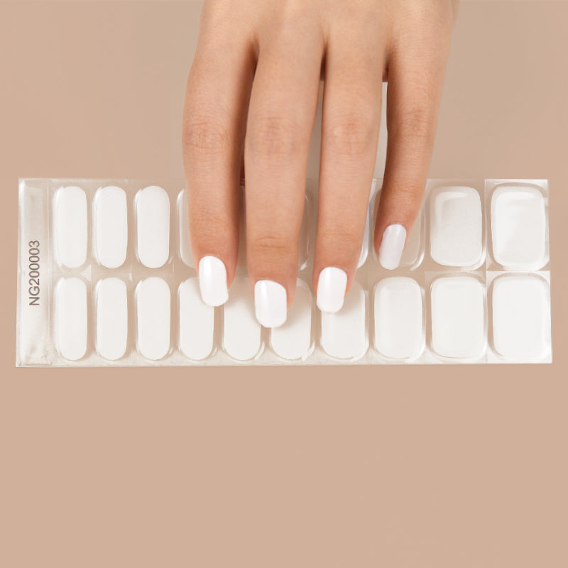 Snow White Semi-Cured Gel Nail Wraps Kit image 0