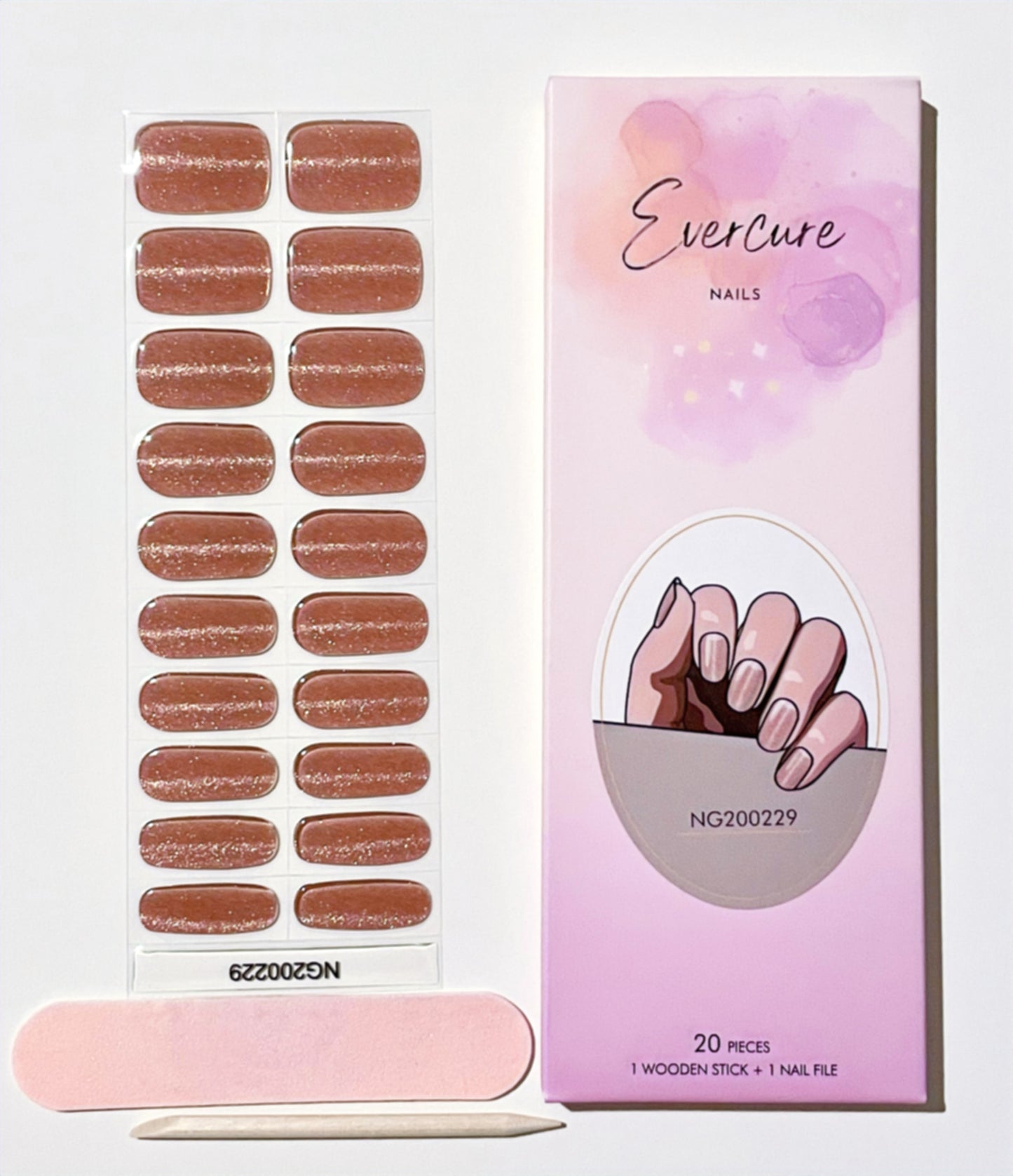 Gatsby Night Semi-Cured Gel Nail Wraps Kit image 2