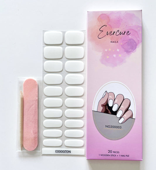 Snow White Semi-Cured Gel Nail Wraps Kit image 1