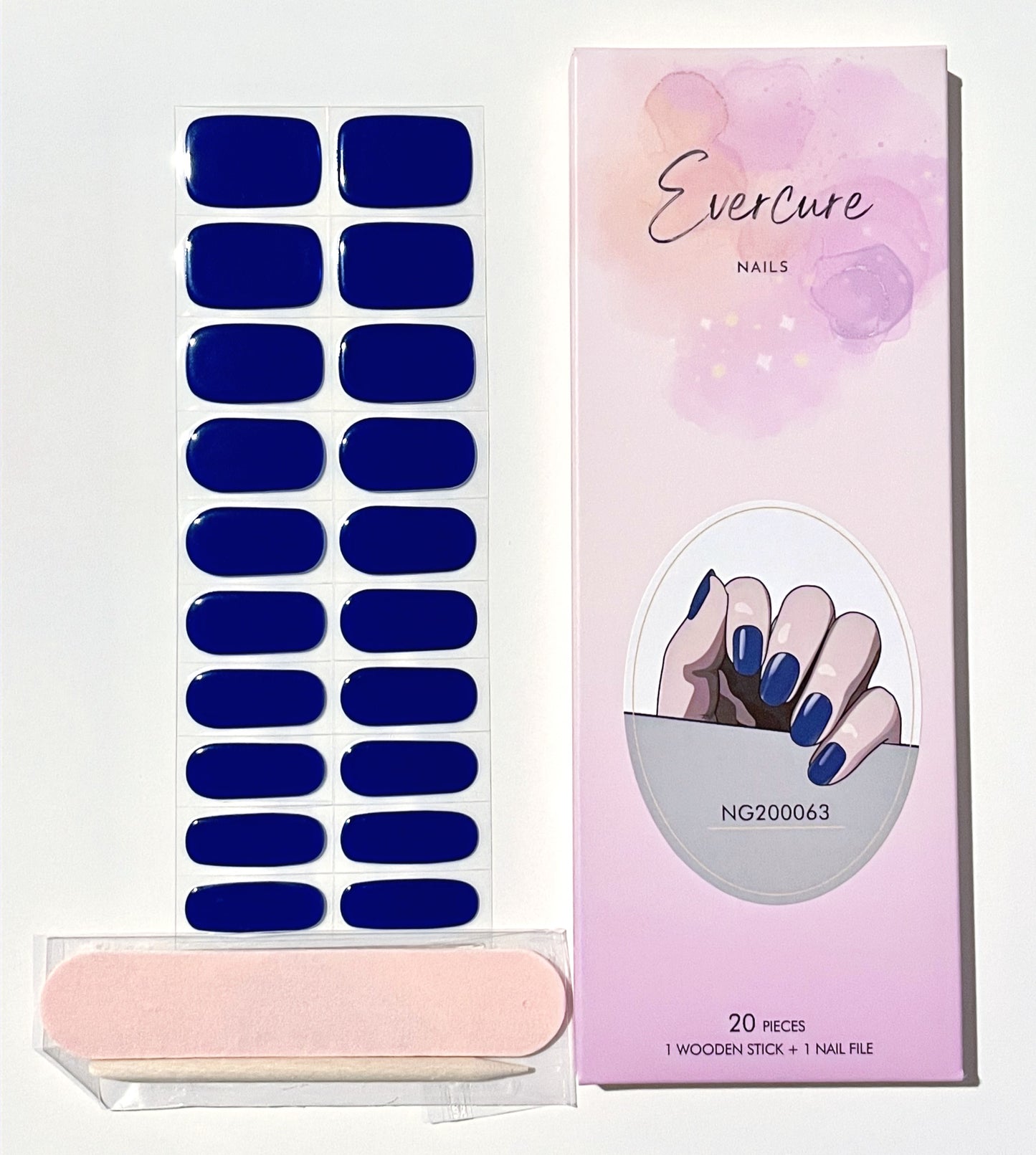 Sapphire Semi-Cured Gel Nail Wraps Kit image 0