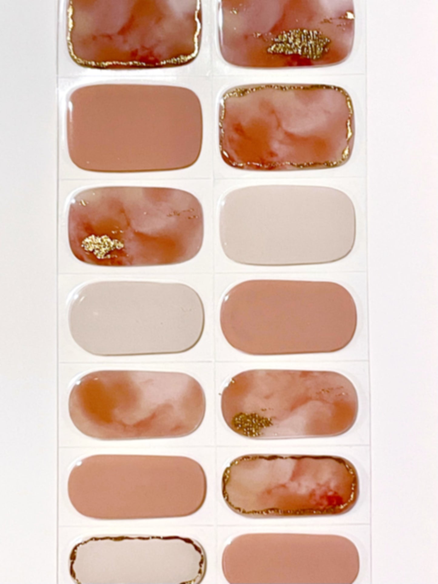 Marble Rose Semi-Cured Gel Nail Wraps Kit image 1