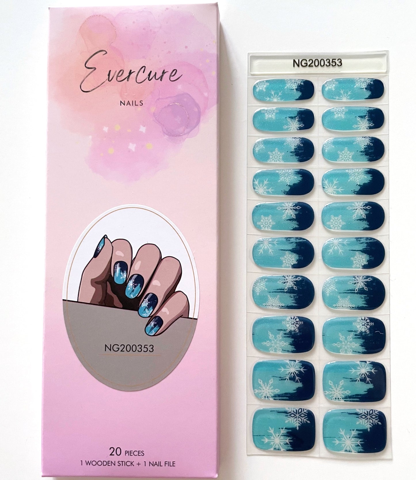 Winter Wonderland Semi Cured Gel Nail Sticker Kit image 1