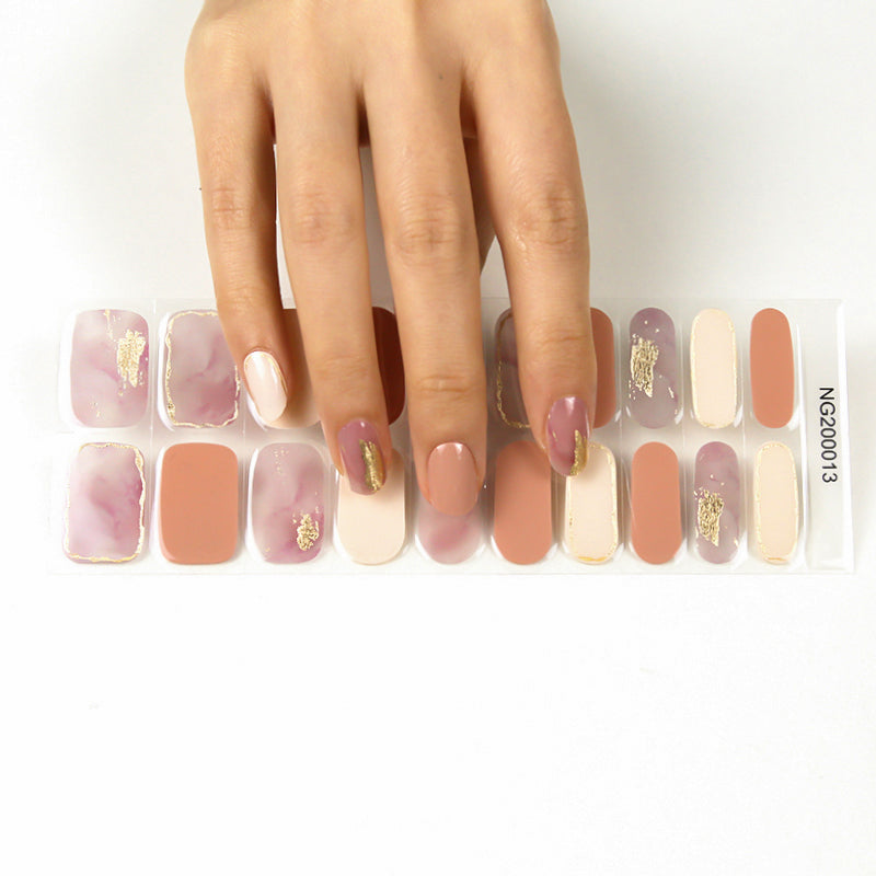 Marble Rose Semi-Cured Gel Nail Wraps Kit image 2
