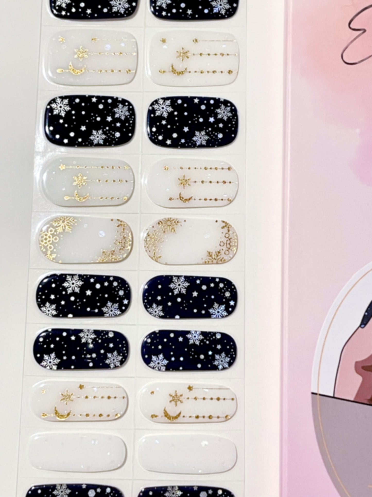 Night Sky Semi-Cured Gel Nail Wraps Kit image 1