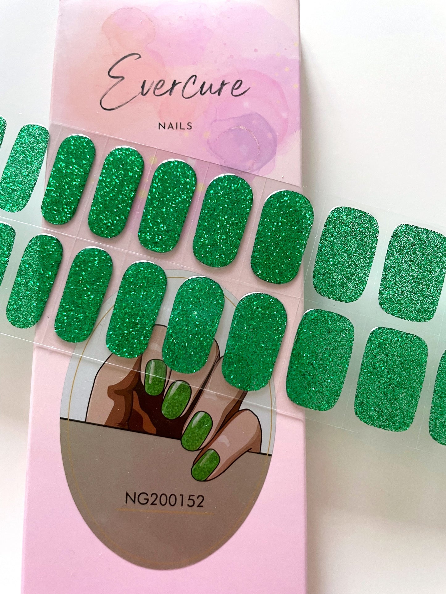 Sour Apple Semi-cured Gel Nail Wraps Kit image 1