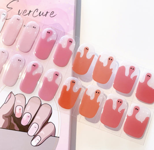 Ghostly Semi Cured Gel Nail Sticker Kit image 1