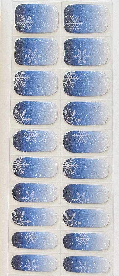 Snowflake Semi-cured Gel Nail Wraps Kit image 2