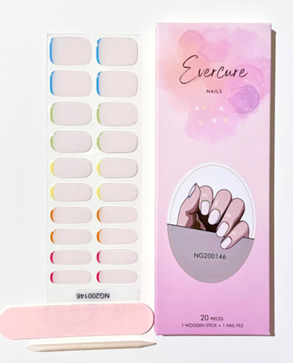 Rainbow Sliver Semi-Cured Gel Nail Wraps Kit image 2