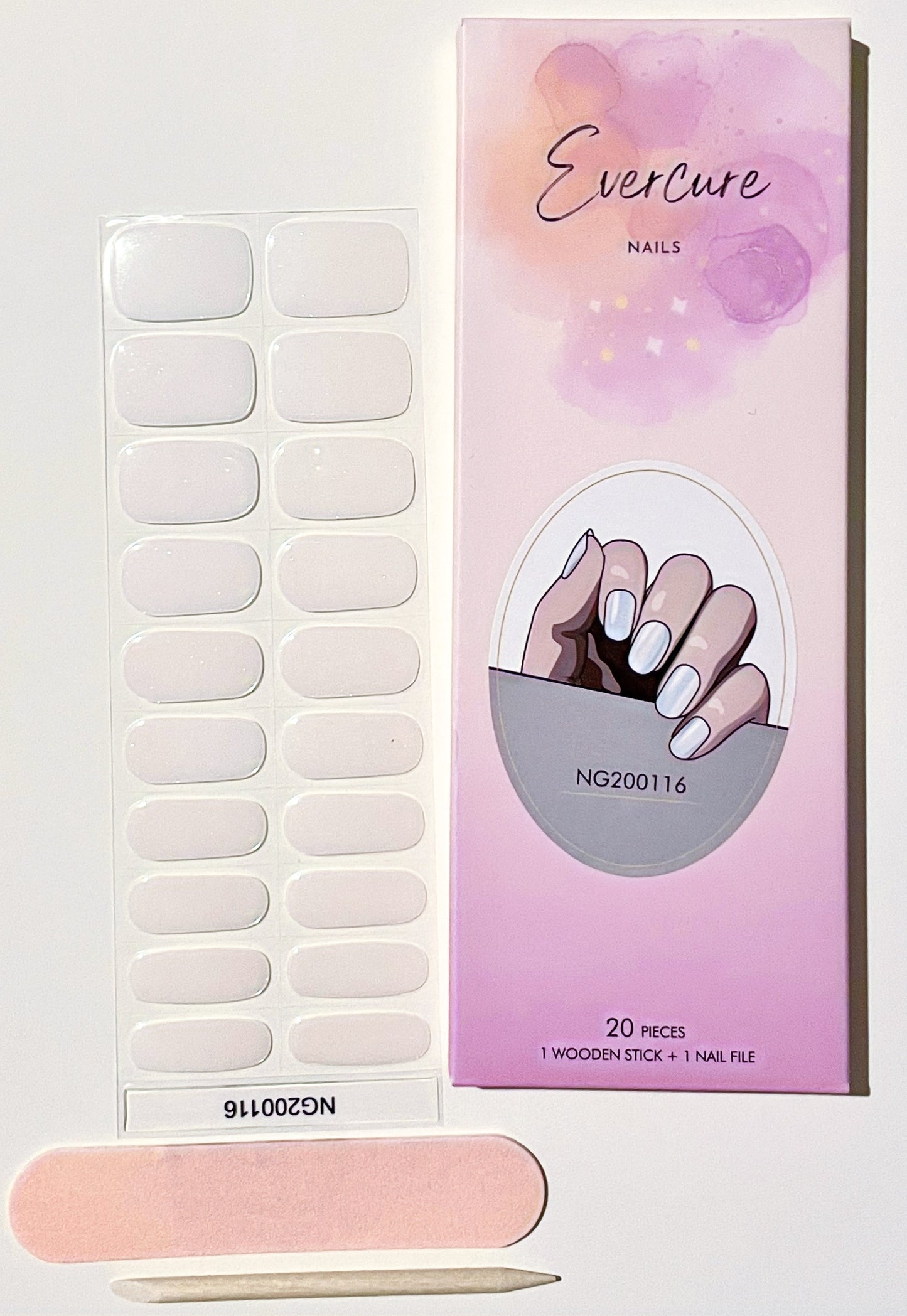Glazed Donut Semi-cured Gel Nail Wraps Kit image 2