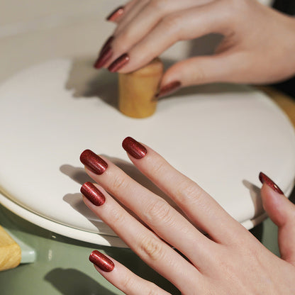 Wrapped in Red Semi-Cured Gel Nail Sticker Kit image 2