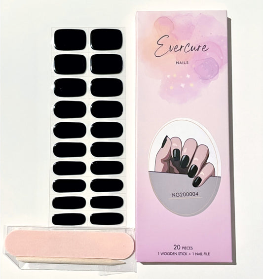 Black Widow Semi-Cured Gel Nail Wraps Kit image 0