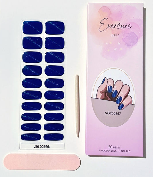 Blue Galaxy Semi-Cured Gel Nail Wraps Kit image 1