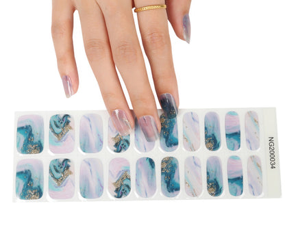 Mermaid Pool Semi-Cured Gel Nail Wraps Kit image 0