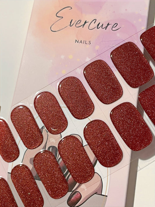 Wrapped in Red Semi-Cured Gel Nail Sticker Kit image 0