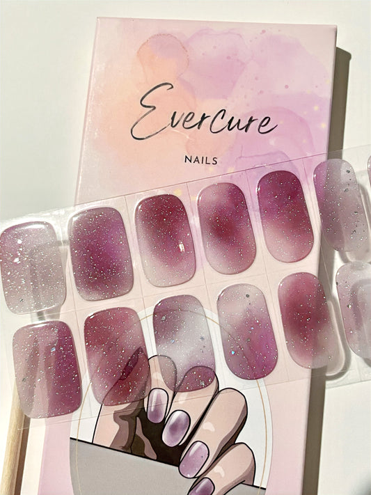 Cotton Candy Skies Semi-Cured Gel Nail Wraps Kit image 0