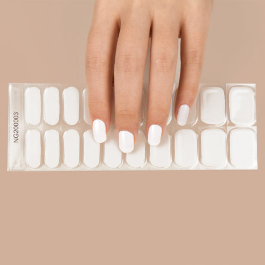 Snow White Semi-Cured Gel Nail Wraps Kit image 0