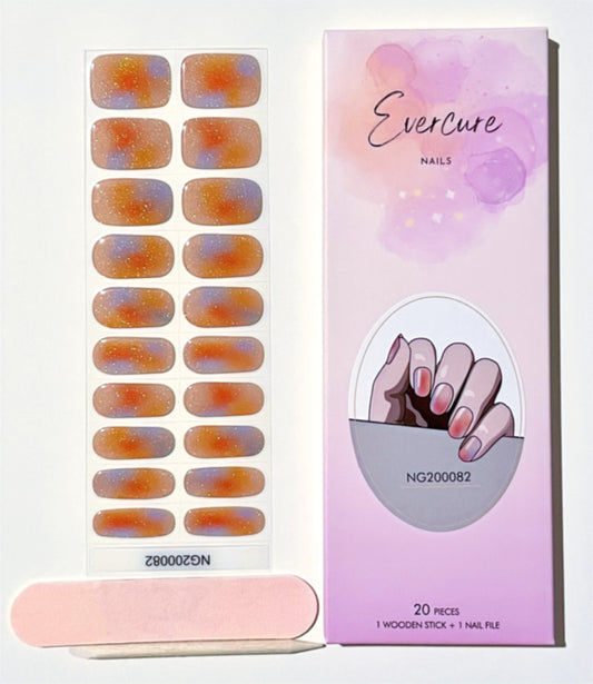Dusk til Dawn Semi-Cured Gel Nail Wraps Kit image 0