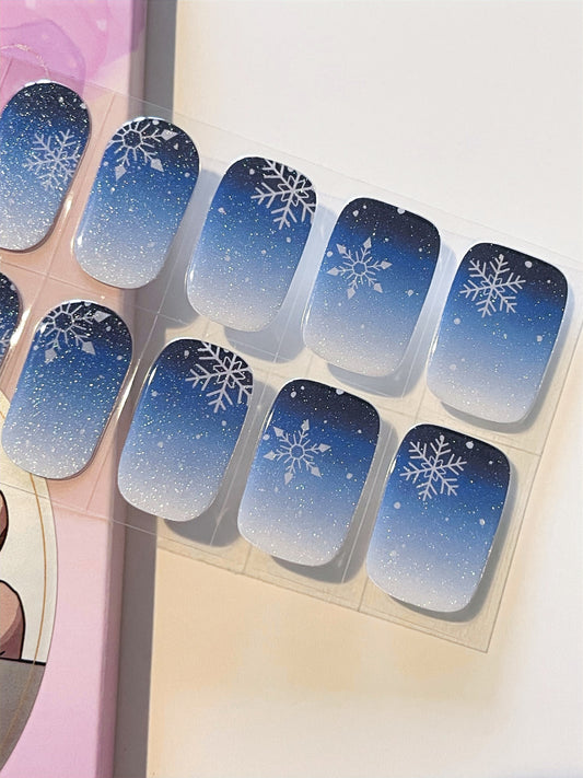 Snowflake Semi-cured Gel Nail Wraps Kit image 0