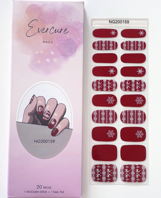 Sleigh Bells Semi-cured Gel Nail Wraps Kit image 0