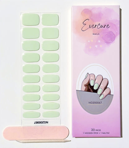 Mint Mojito Semi-Cured Gel Nail Wraps Kit image 0