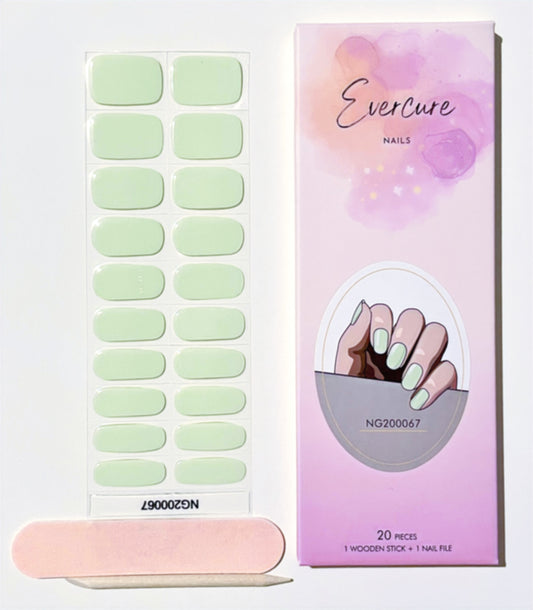 Mint Mojito Semi-Cured Gel Nail Wraps Kit image 0