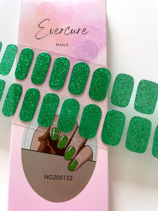 Sour Apple Semi-cured Gel Nail Wraps Kit image 1
