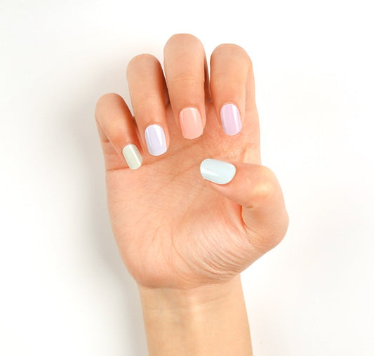 Pastel Rainbow Semi-Cured Gel Nail Wraps Kit image 1